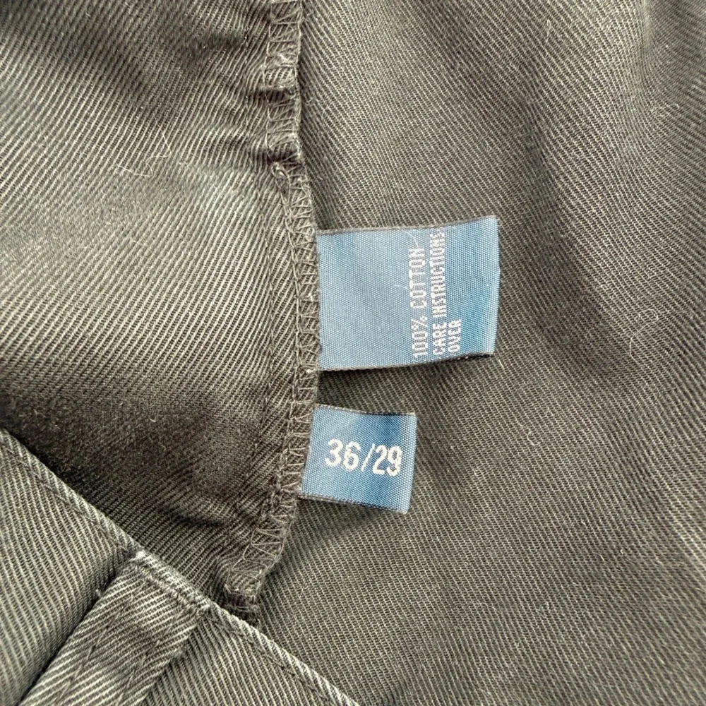 Polo Ralph Lauren‎ Mens Black Cotton Twill Straight Leg 5-Pocket Pants 36x29